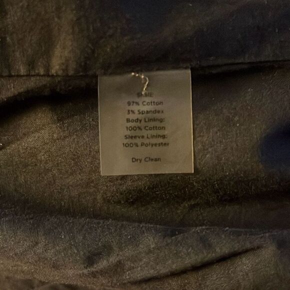 Talbots Blazer Jacket Black White Damask Print 3/4 Sleeve Size 4 - Picture 4 of 4